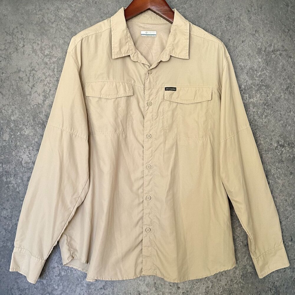 Columbia Omni-Shade Long-Adjustable-Sleeve Summer Shirt, Size XL